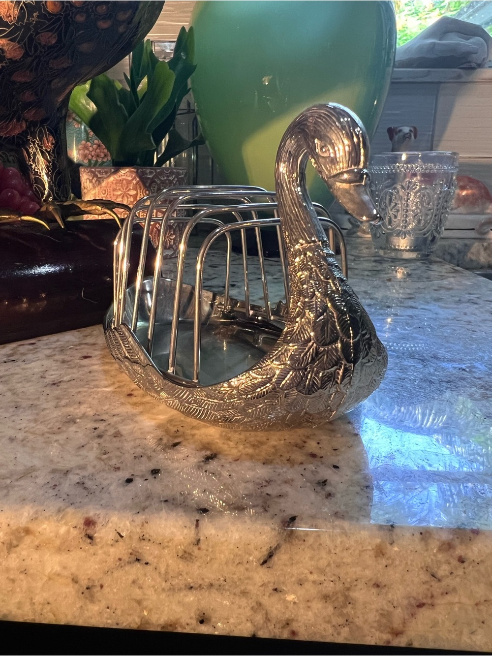 Antique Silver Swan Toast Rack in Excellent Condition - Picture 3 of 12